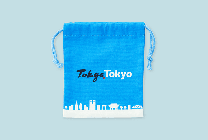 巾着（白）　/　巾着（ブルー） イメージ 3
