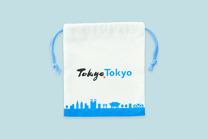 巾着（白）　/　巾着（ブルー） イメージ 4