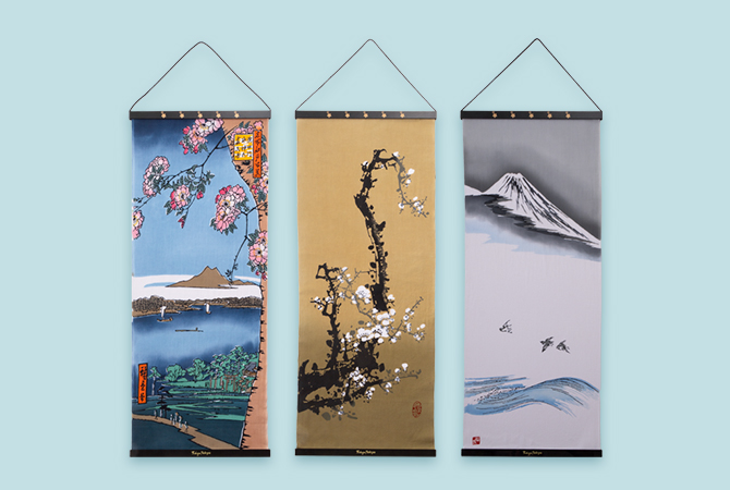 ART FRAME & ART TENUGUI(“Kabuki Costume-MICHITOSE (plum)”,“KABUKI”,“Summer in Japan”,“Carp Ascending a Waterfall”, “Ebisu holding a sea bream”, “Maiko”, “Ukiyoe- Plum Estate, Kameido”, “Mount Fuji in Rinpa Tradition”, “Ukiyoe- Suijin Shrine and Massaki on the Sumida River”, “White Plum Blossoms”) イメージ 11