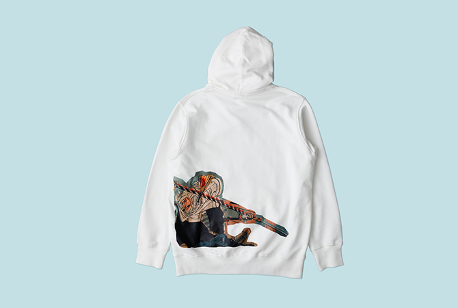 HIKIFUDA Art hooded sweatshirt イメージ 2